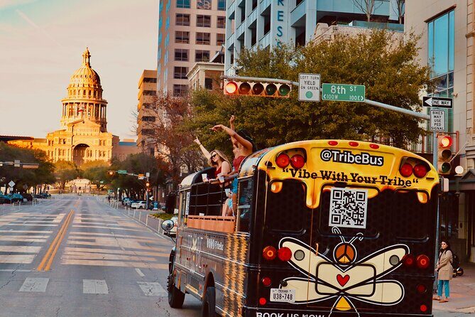 Roofless Party Bus Tour in Downtown Austin - UT Austin and West 6th: Forty Acres Energy to Downtown Nightlife